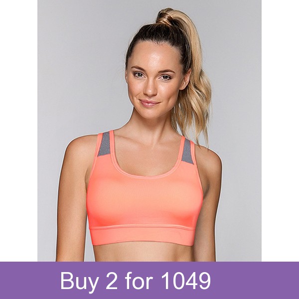 neon orange sports bra